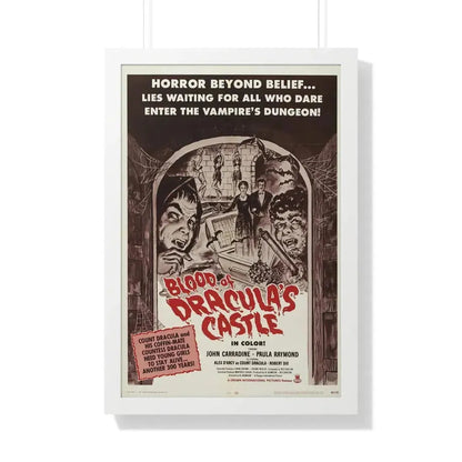 BLOOD OF DRACULA'S CASTLE 1969 - Framed Movie Poster 20" x 30" White - The Sticker Space