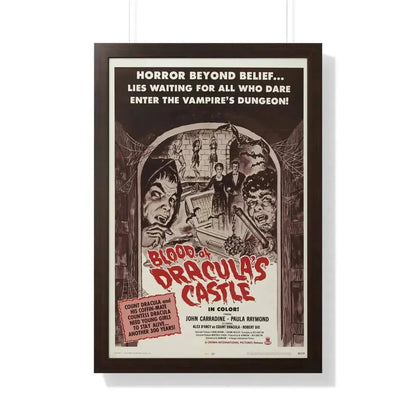 BLOOD OF DRACULA'S CASTLE 1969 - Framed Movie Poster - The Sticker Space