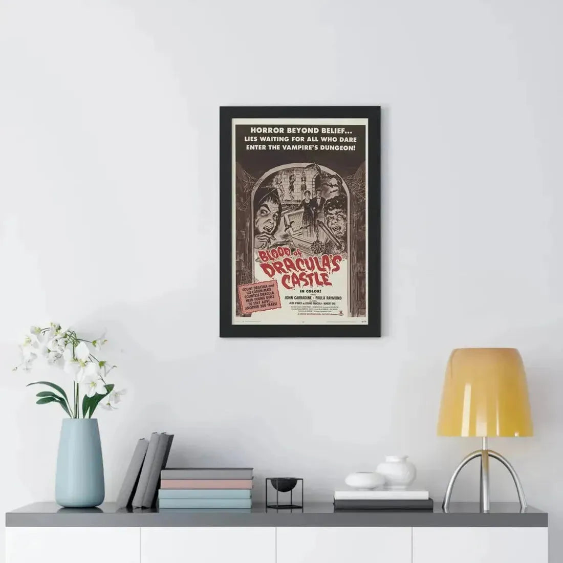 BLOOD OF DRACULA'S CASTLE 1969 - Framed Movie Poster - The Sticker Space
