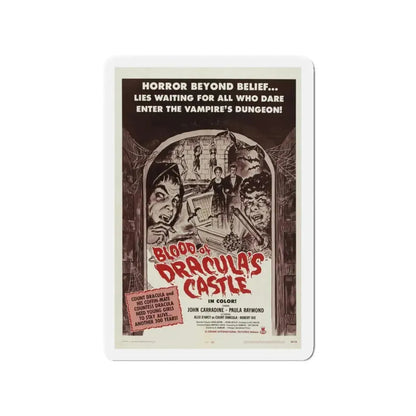 BLOOD OF DRACULA'S CASTLE 1969 Movie Poster - Refrigerator Magnet 3 Inch - The Sticker Space
