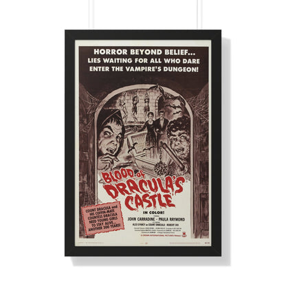 BLOOD OF DRACULA'S CASTLE 1969 - Framed Movie Poster-20" x 30"-The Sticker Space