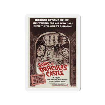 BLOOD OF DRACULA'S CASTLE 1969 Movie Poster - Die-Cut Magnet-2" x 2"-The Sticker Space