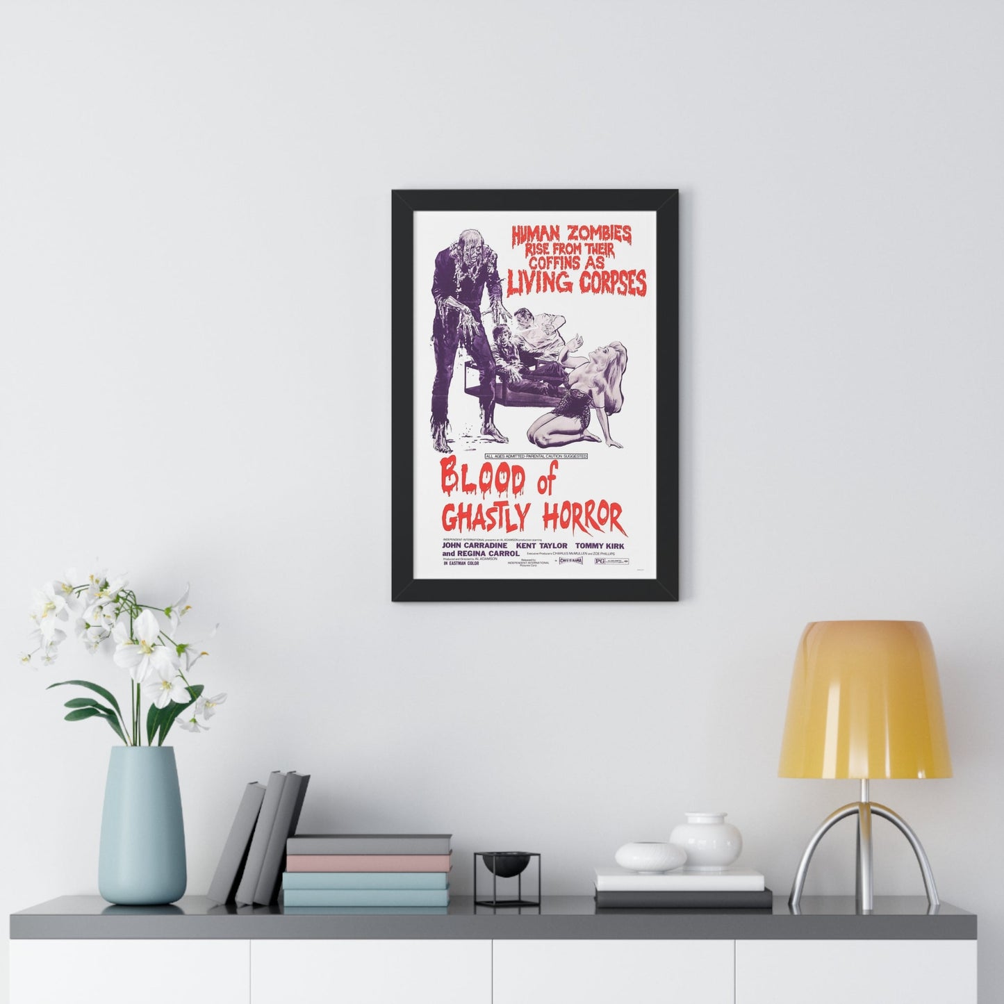 BLOOD OF GHASTLY HORROR 1971 - Framed Movie Poster-The Sticker Space