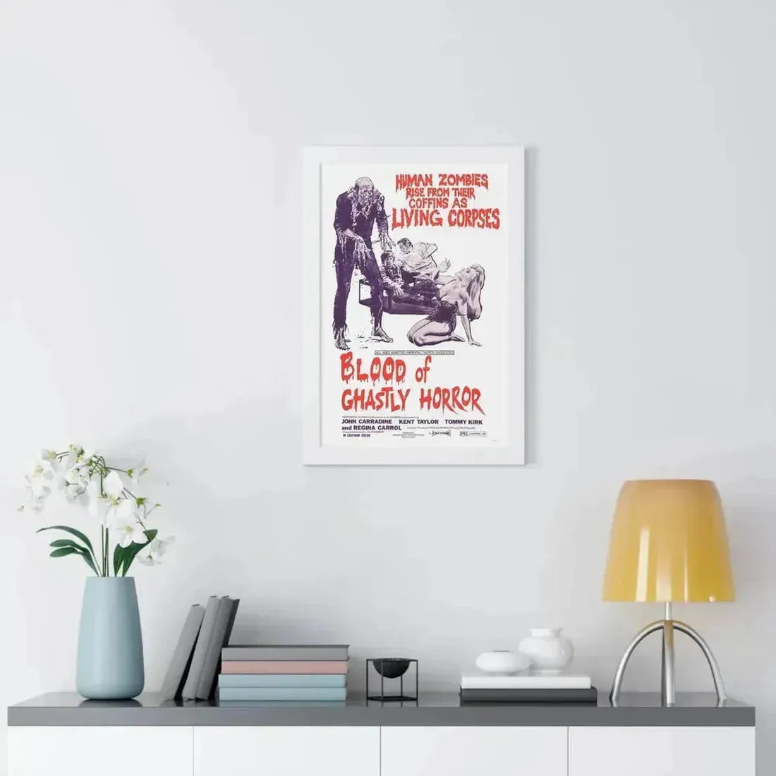 BLOOD OF GHASTLY HORROR 1971 - Framed Movie Poster - The Sticker Space