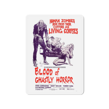 BLOOD OF GHASTLY HORROR 1971 Movie Poster - Die-Cut Magnet-2" x 2"-The Sticker Space