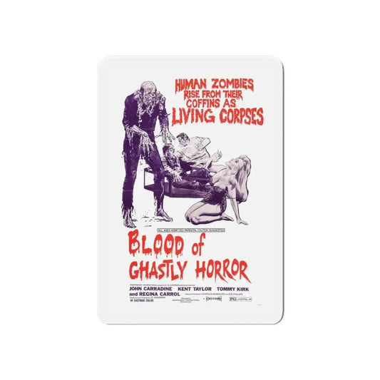BLOOD OF GHASTLY HORROR 1971 Movie Poster - Refrigerator Magnet 6 Inch - The Sticker Space