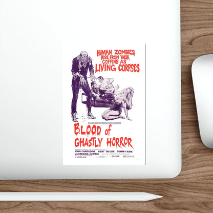 BLOOD OF GHASTLY HORROR 1971 Movie Poster STICKER Vinyl Die-Cut Decal-The Sticker Space