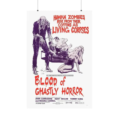 BLOOD OF GHASTLY HORROR 1971 - Paper Movie Poster 36" x 54" Matte - The Sticker Space