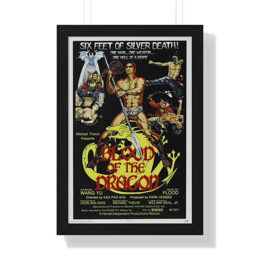 BLOOD OF THE DRAGON 1971 - Framed Movie Poster-16″ x 24″-The Sticker Space