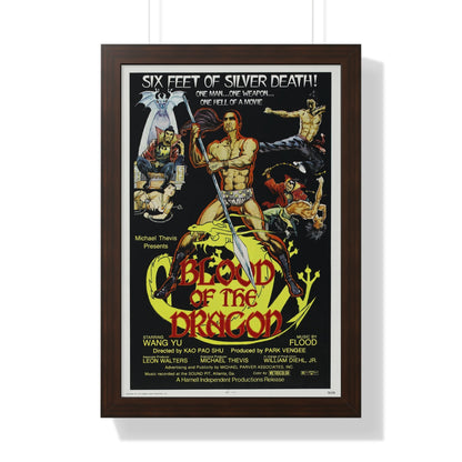 BLOOD OF THE DRAGON 1971 - Framed Movie Poster-16″ x 24″-The Sticker Space