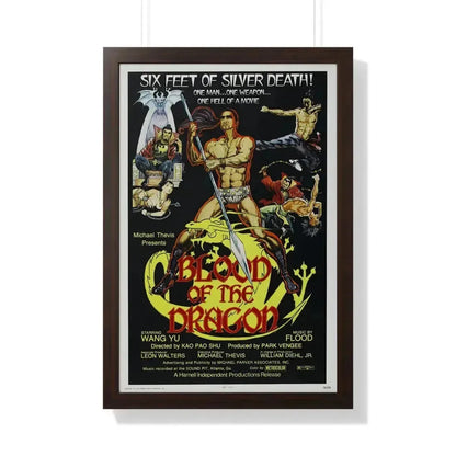 BLOOD OF THE DRAGON 1971 - Framed Movie Poster 20" x 30" Walnut - The Sticker Space