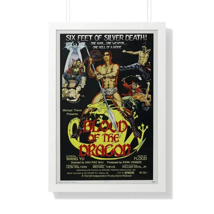 BLOOD OF THE DRAGON 1971 - Framed Movie Poster 20" x 30" White - The Sticker Space