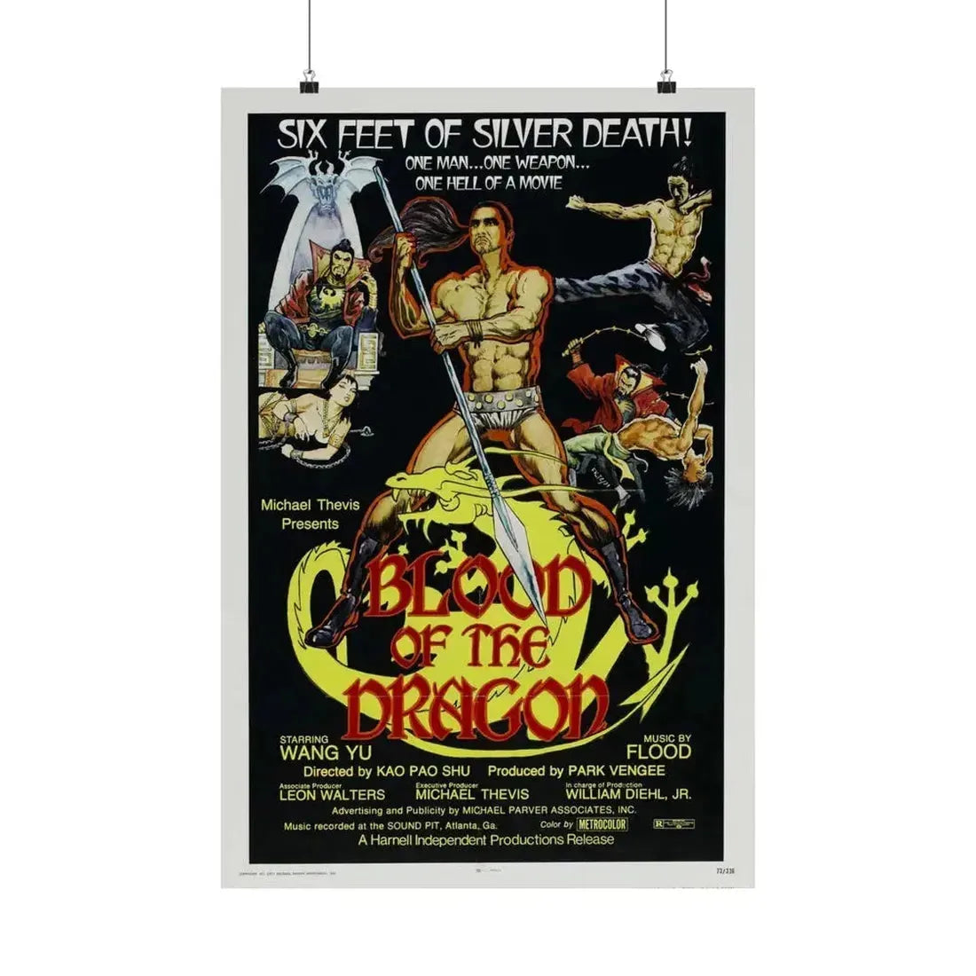 BLOOD OF THE DRAGON 1971 - Paper Movie Poster 20″ x 30″ Matte - The Sticker Space