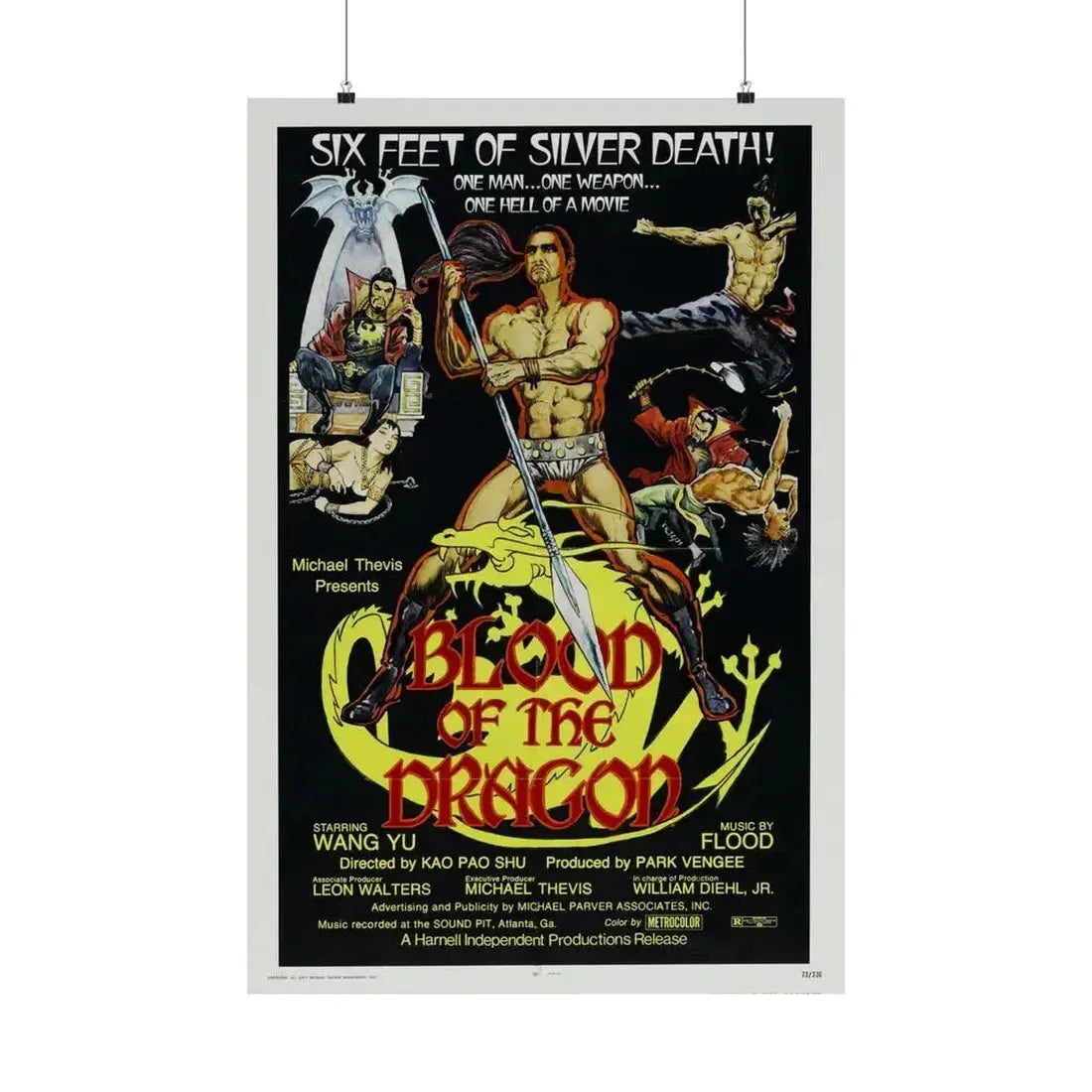 BLOOD OF THE DRAGON 1971 - Paper Movie Poster 24″ x 36″ Matte - The Sticker Space