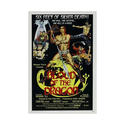 BLOOD OF THE DRAGON 1971 - Paper Movie Poster - The Sticker Space