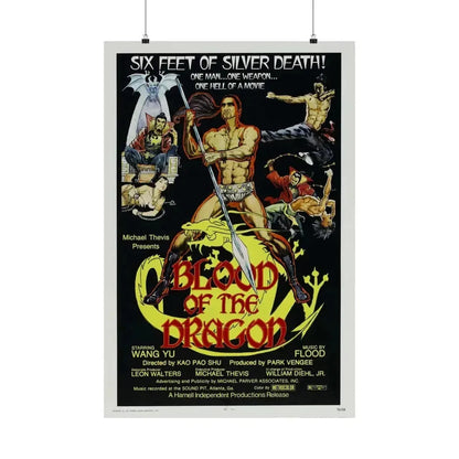 BLOOD OF THE DRAGON 1971 - Paper Movie Poster - The Sticker Space