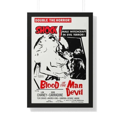 BLOOD OF THE MAN DEVIL (HOUSE OF THE BLACK DEATH) 1965 - Framed Movie Poster - The Sticker Space