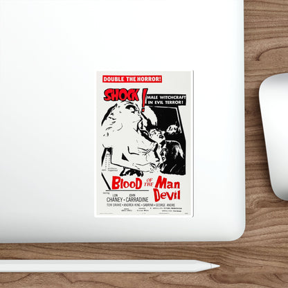 BLOOD OF THE MAN DEVIL (HOUSE OF THE BLACK DEATH) 1965 Movie Poster STICKER Vinyl Die-Cut Decal-The Sticker Space