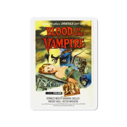 BLOOD OF THE VAMPIRE 1958 Movie Poster - Die-Cut Magnet-2" x 2"-The Sticker Space