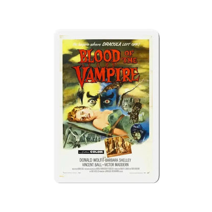BLOOD OF THE VAMPIRE 1958 Movie Poster - Refrigerator Magnet - The Sticker Space