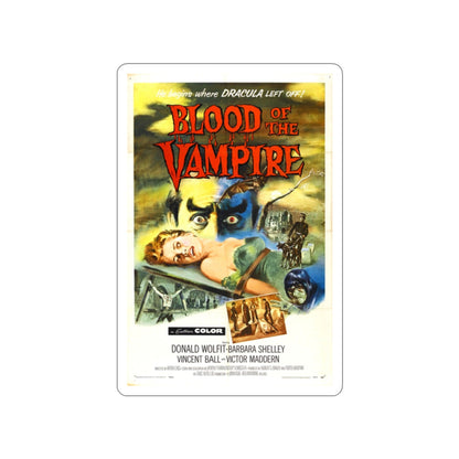 BLOOD OF THE VAMPIRE 1958 Movie Poster STICKER Vinyl Die-Cut Decal-2 Inch-The Sticker Space