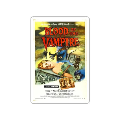 BLOOD OF THE VAMPIRE 1958 Movie Poster STICKER Vinyl Die-Cut Decal 3 Inch - The Sticker Space