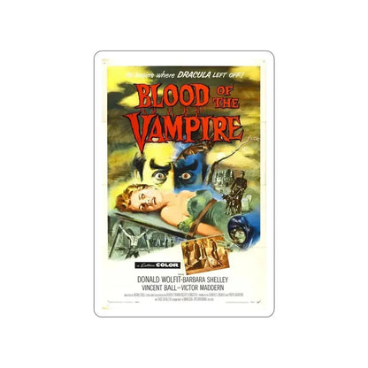 BLOOD OF THE VAMPIRE 1958 Movie Poster STICKER Vinyl Die-Cut Decal 5 Inch - The Sticker Space