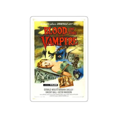 BLOOD OF THE VAMPIRE 1958 Movie Poster STICKER Vinyl Die-Cut Decal 6 Inch - The Sticker Space