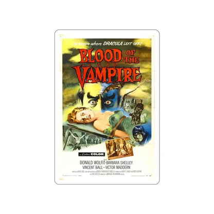 BLOOD OF THE VAMPIRE 1958 Movie Poster STICKER Vinyl Die-Cut Decal - The Sticker Space