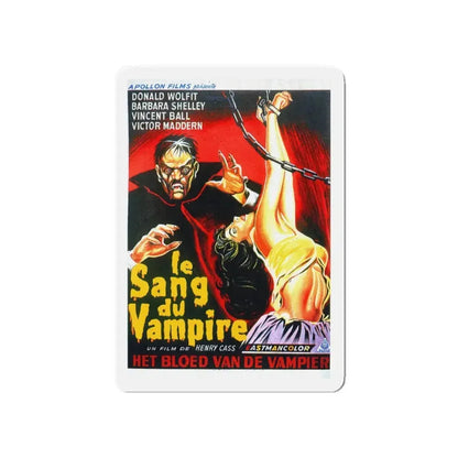 BLOOD OF THE VAMPIRE (BELGIAN) 1958 Movie Poster - Refrigerator Magnet 5 Inch - The Sticker Space