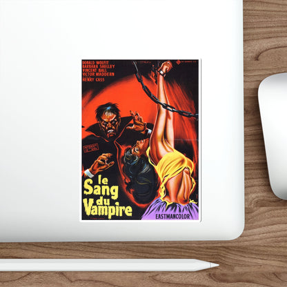 BLOOD OF THE VAMPIRE (FRENCH) 1958 Movie Poster STICKER Vinyl Die-Cut Decal-The Sticker Space