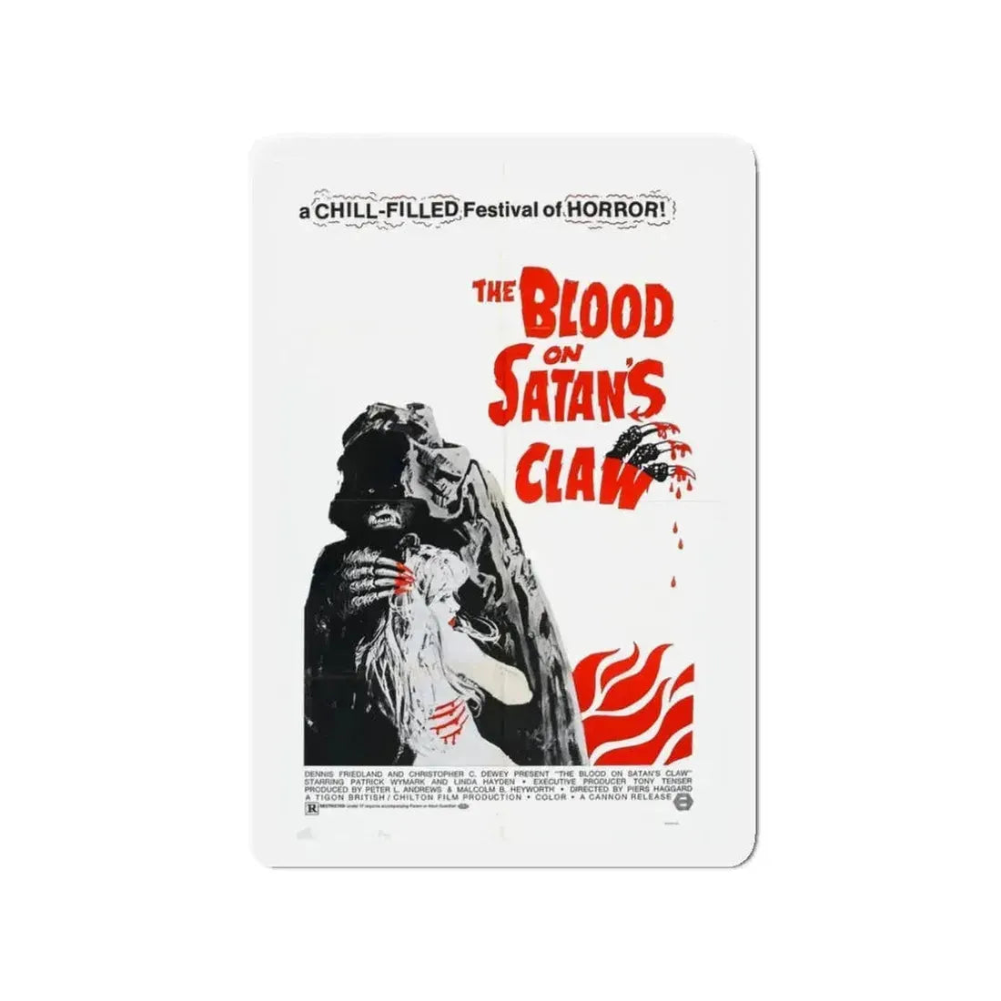 BLOOD ON SATAN'S CLAW 1971 Movie Poster - Refrigerator Magnet - The Sticker Space