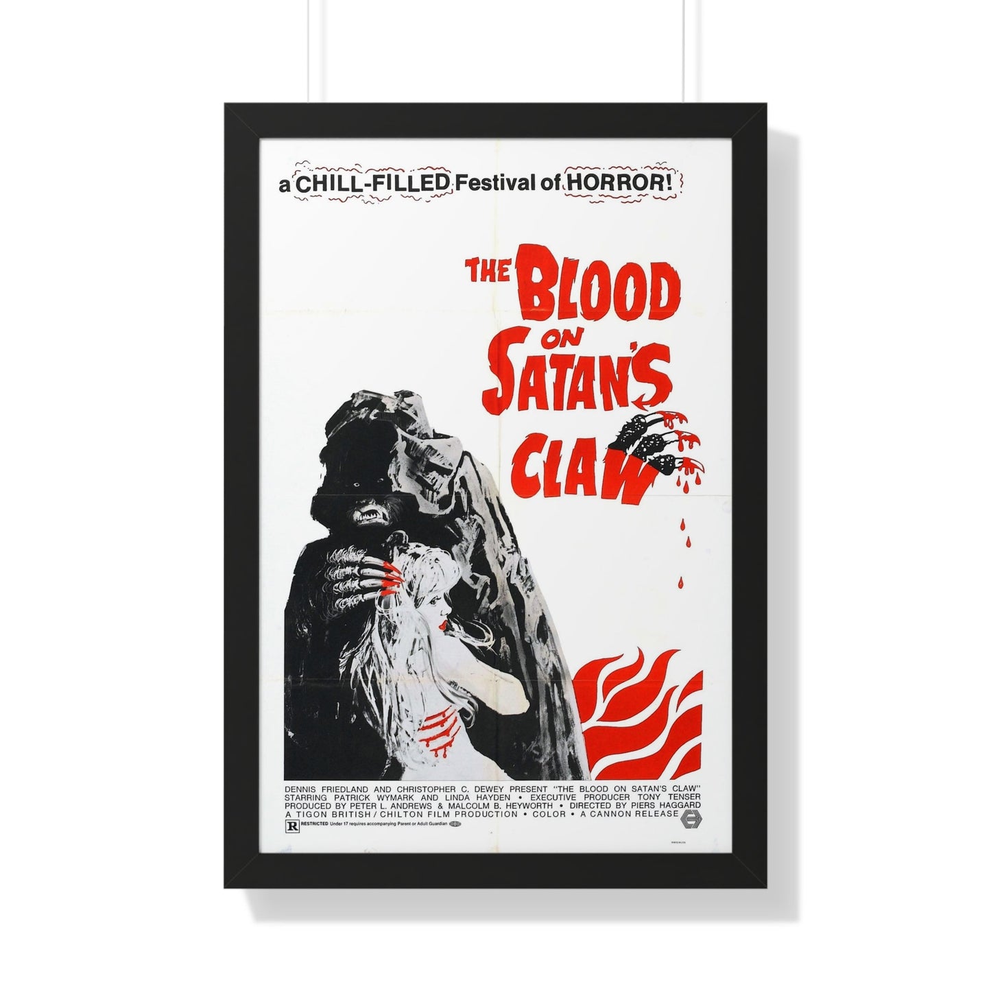 BLOOD ON SATAN'S CLAW 1971 - Framed Movie Poster-20" x 30"-The Sticker Space