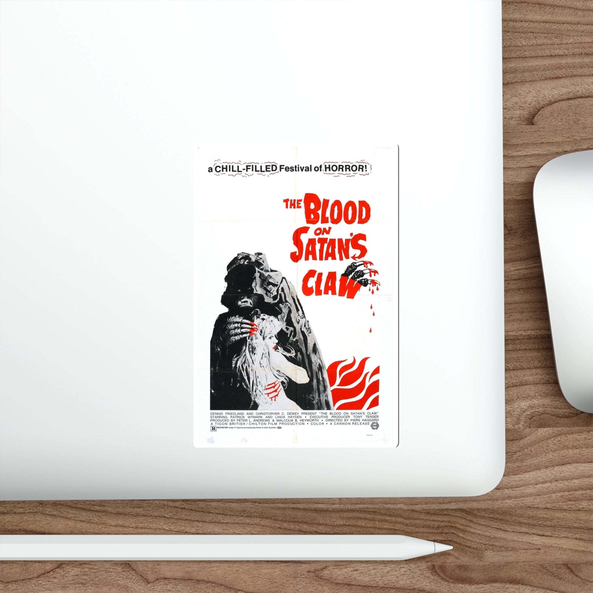 BLOOD ON SATAN'S CLAW 1971 Movie Poster STICKER Vinyl Die-Cut Decal-The Sticker Space