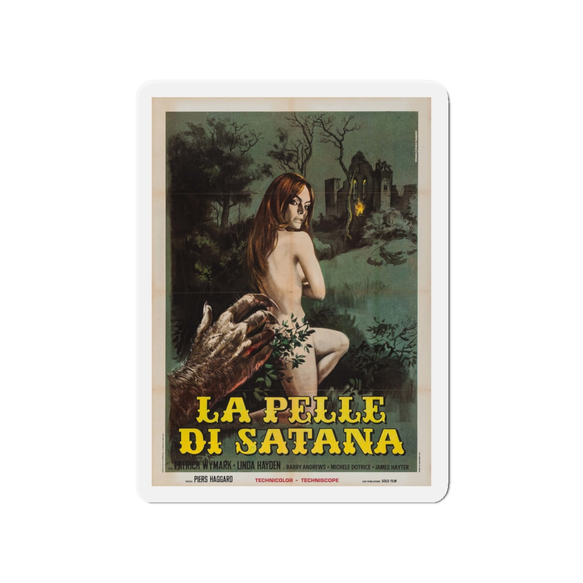 BLOOD ON SATAN'S CLAW (ITALIAN) 2 1971 Movie Poster - Die-Cut Magnet-4" x 4"-The Sticker Space