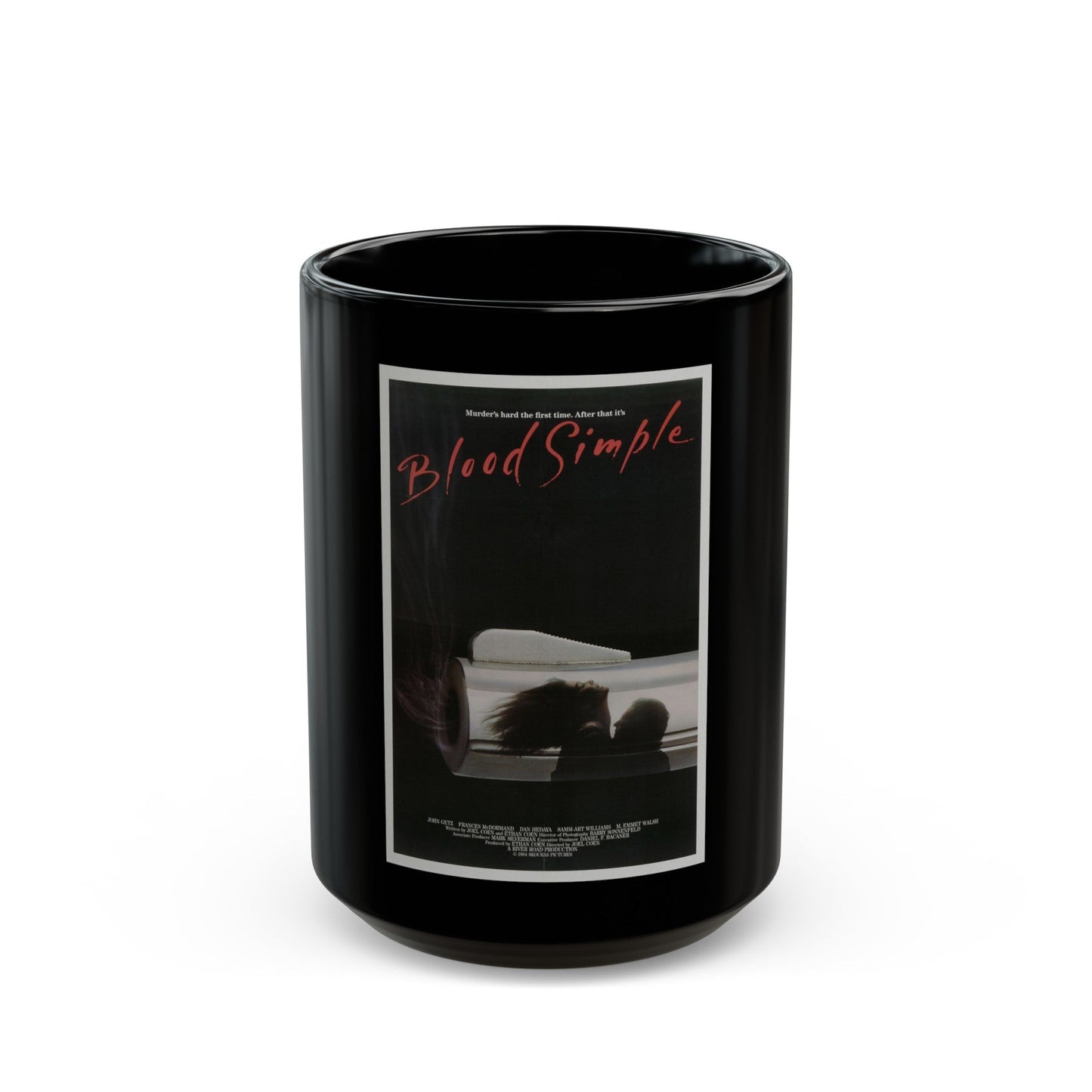 BLOOD SIMPLE 1984 Movie Poster - Black Coffee Mug-15oz-The Sticker Space