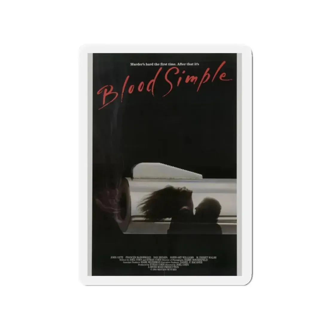 BLOOD SIMPLE 1984 Movie Poster - Refrigerator Magnet 2 Inch - The Sticker Space