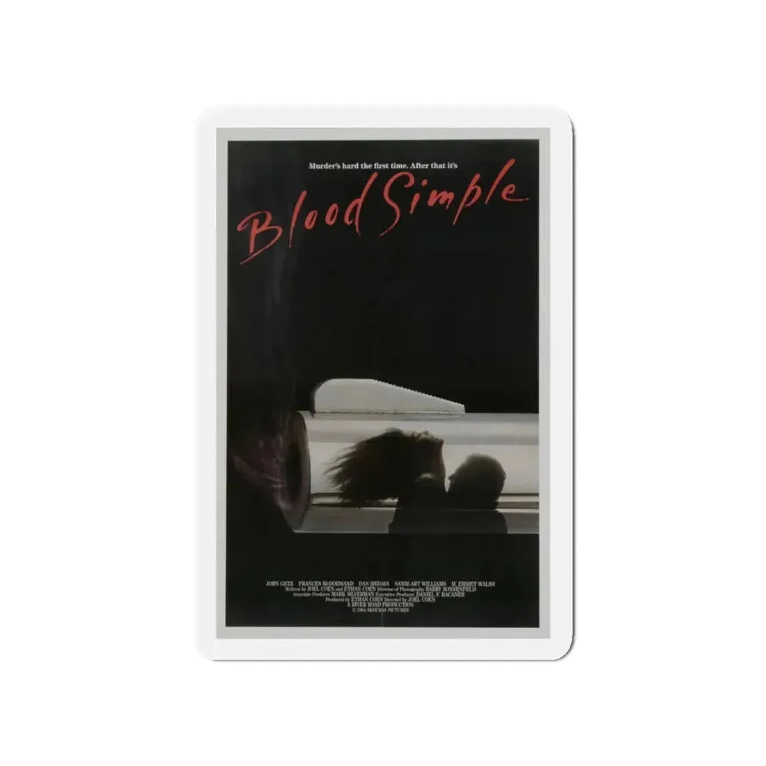 BLOOD SIMPLE 1984 Movie Poster - Refrigerator Magnet 4 Inch - The Sticker Space