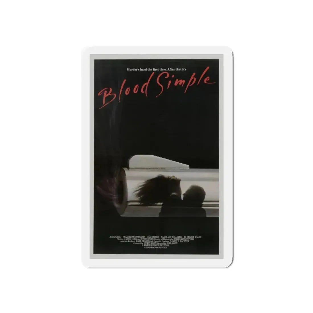 BLOOD SIMPLE 1984 Movie Poster - Refrigerator Magnet 5 Inch - The Sticker Space
