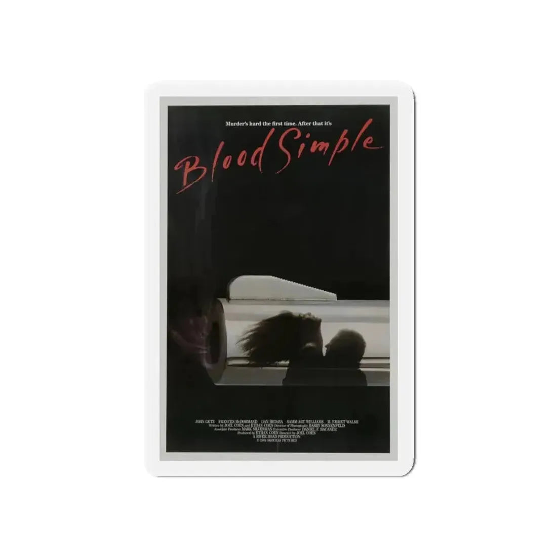 BLOOD SIMPLE 1984 Movie Poster - Refrigerator Magnet - The Sticker Space