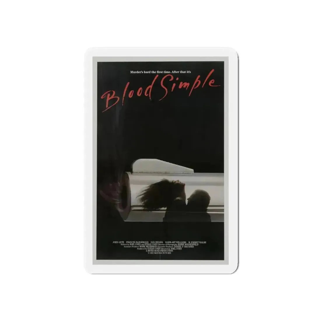BLOOD SIMPLE 1984 Movie Poster - Refrigerator Magnet - The Sticker Space