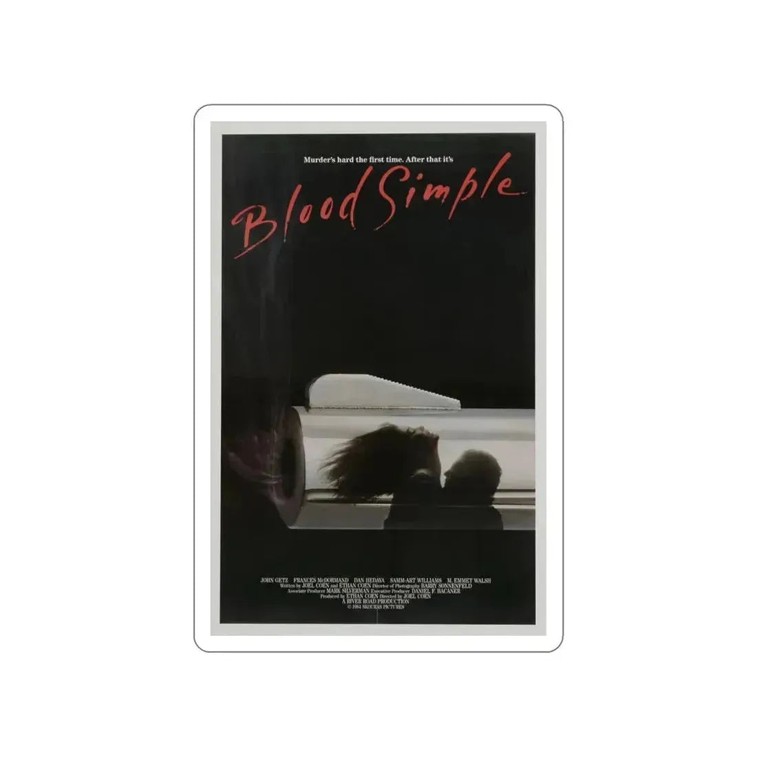 BLOOD SIMPLE 1984 Movie Poster STICKER Vinyl Die-Cut Decal 5 Inch - The Sticker Space