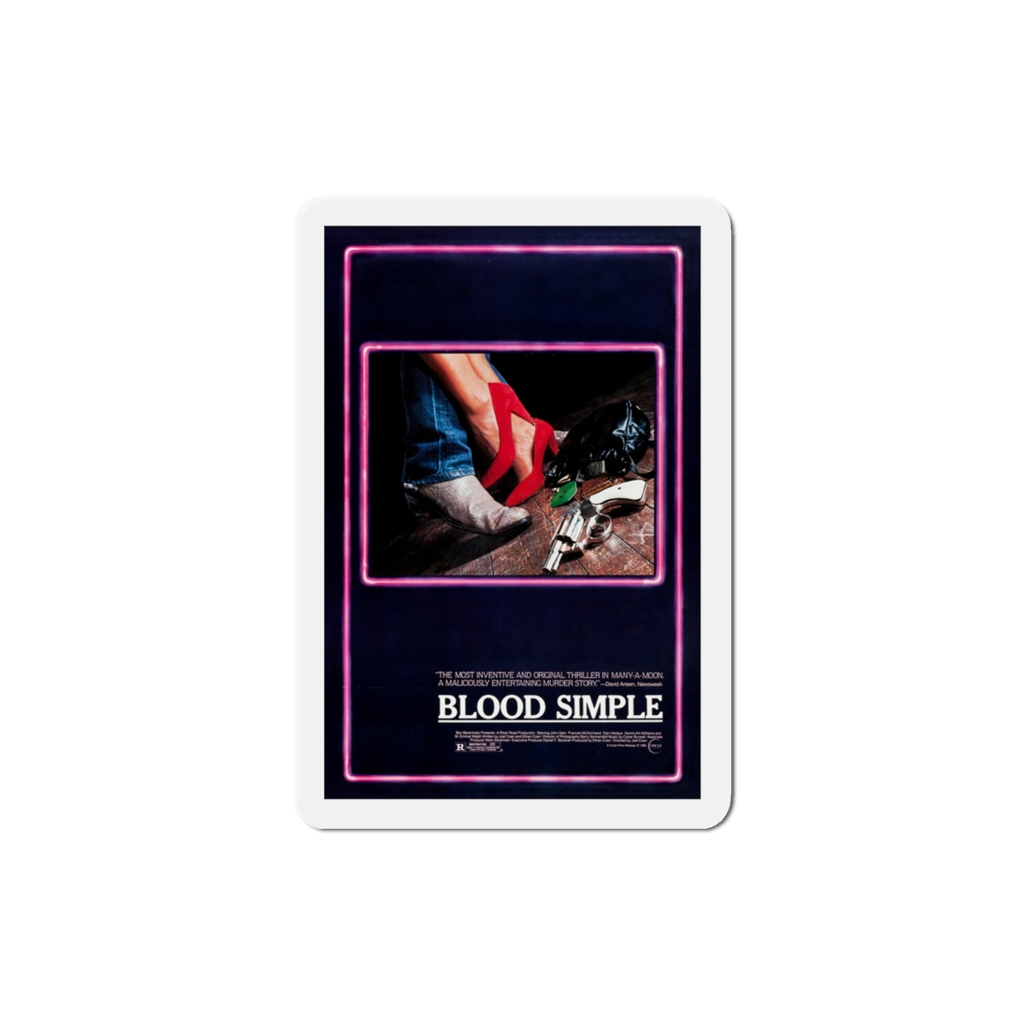 Blood Simple 1985 Movie Poster Die-Cut Magnet-3" x 3"-The Sticker Space