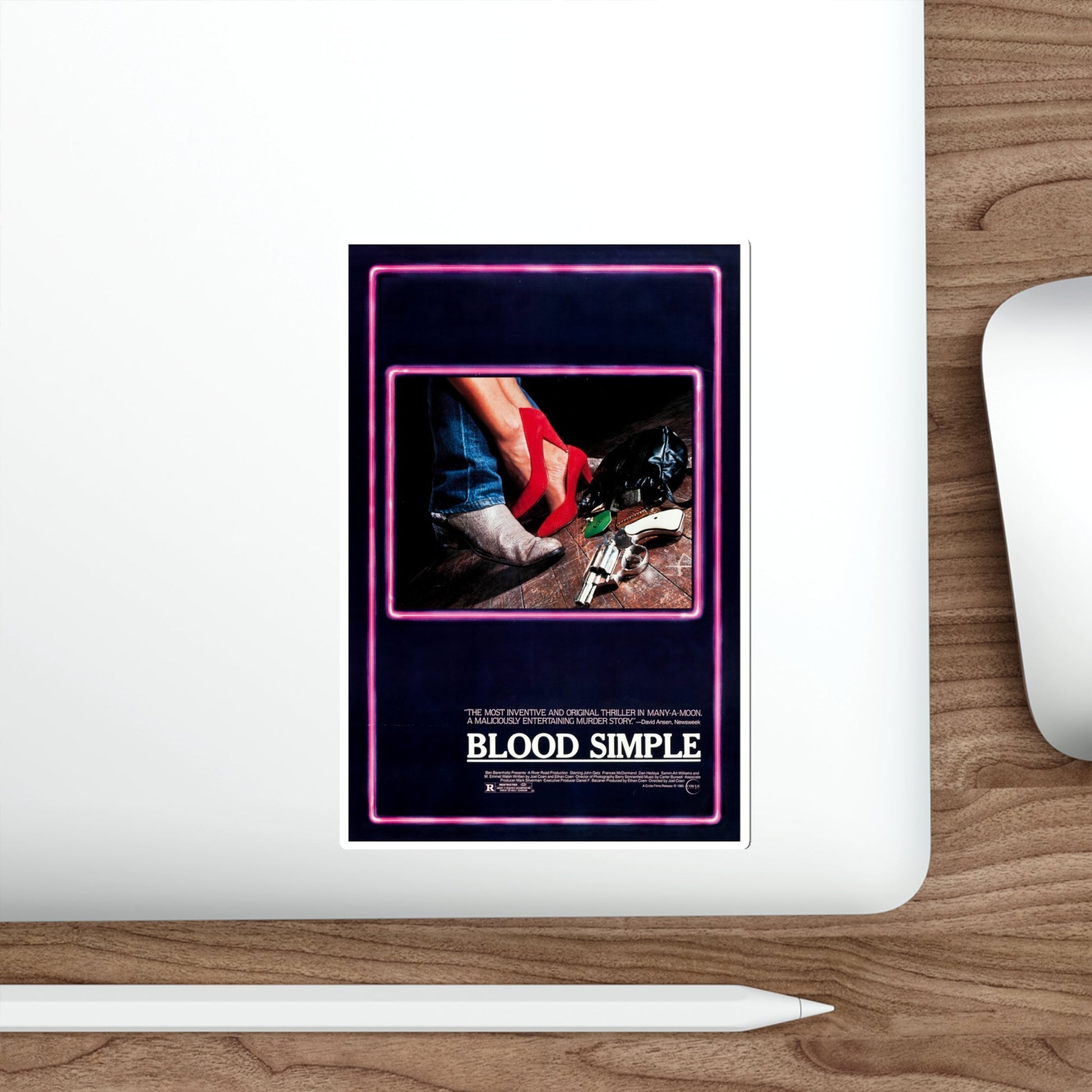 Blood Simple 1985 Movie Poster STICKER Vinyl Die-Cut Decal-The Sticker Space