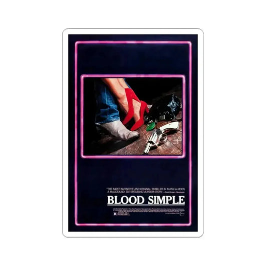 Blood Simple 1985 Movie Poster - STICKER Vinyl Kiss-Cut Decal 2 Inch White - The Sticker Space