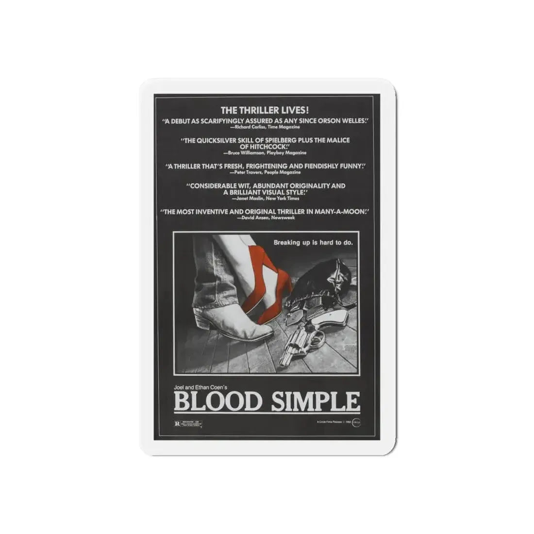 BLOOD SIMPLE (2) 1984 Movie Poster - Refrigerator Magnet 6 Inch - The Sticker Space