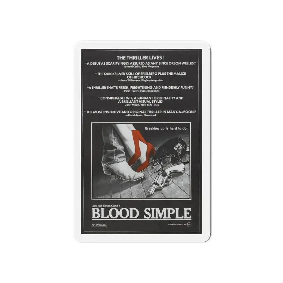 BLOOD SIMPLE (2) 1984 Movie Poster - Refrigerator Magnet - The Sticker Space