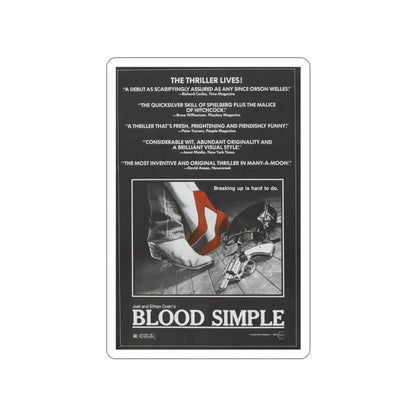BLOOD SIMPLE (2) 1984 Movie Poster STICKER Vinyl Die-Cut Decal 2 Inch - The Sticker Space