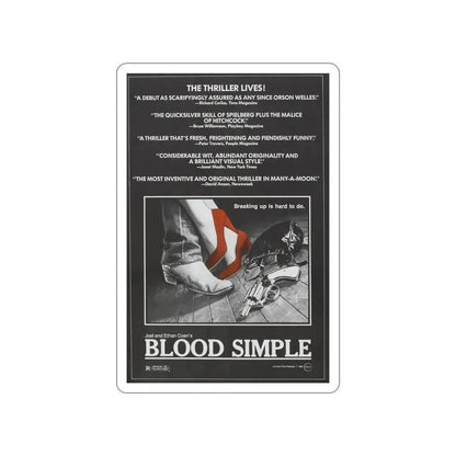 BLOOD SIMPLE (2) 1984 Movie Poster STICKER Vinyl Die-Cut Decal 4 Inch - The Sticker Space