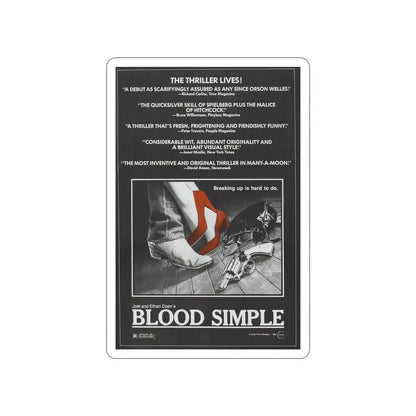 BLOOD SIMPLE (2) 1984 Movie Poster STICKER Vinyl Die-Cut Decal - The Sticker Space